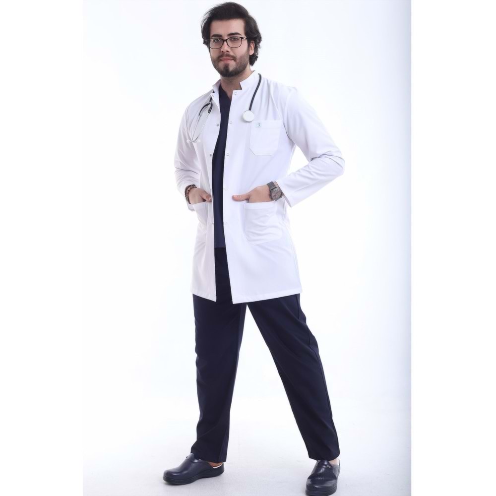 Erkek Doktor Önlüğü Uzun Boy Hakim Yaka